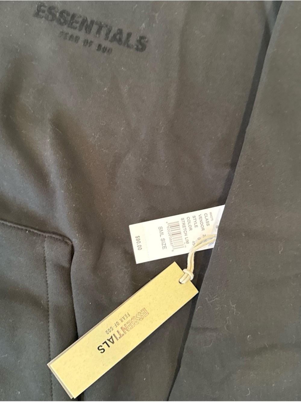 Fear of God ESSENTIALS Men's Black Crewneck Hoodie - Picture 2 of 5